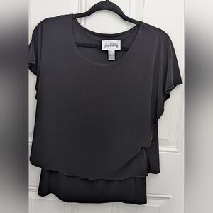 Joseph Ribkoff Black Asymmetrical Blouse